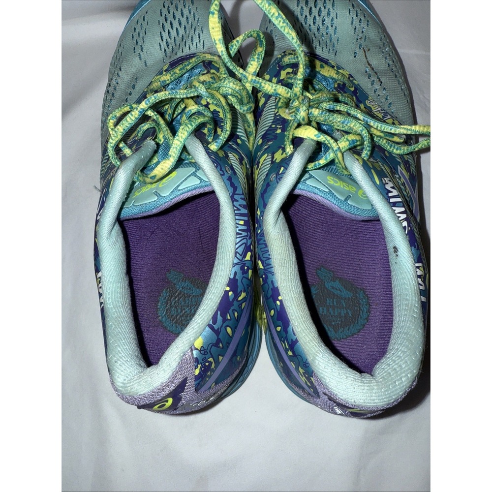Asics Women's Gel Noosa Tri-10‎ T580N Aqua Purple Running Shoes Lace Up Size 10 - Picture 5 of 9